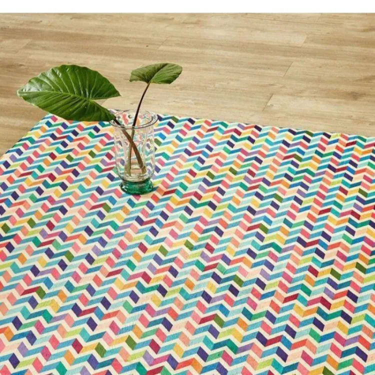 Picture of Multi Coloured Chevron Printed Rug