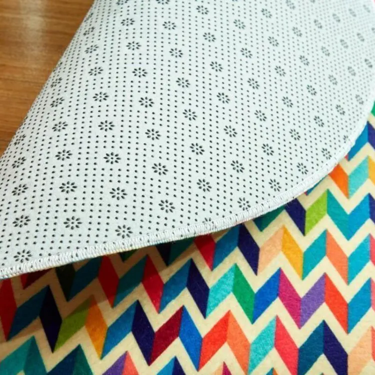 Picture of Multi Coloured Chevron Printed Rug
