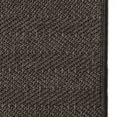 NATURAL-LOOK WEAVE BLACK RUG