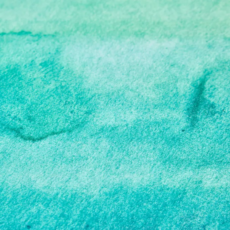 Picture of Ombre Blue Round Printed Rug