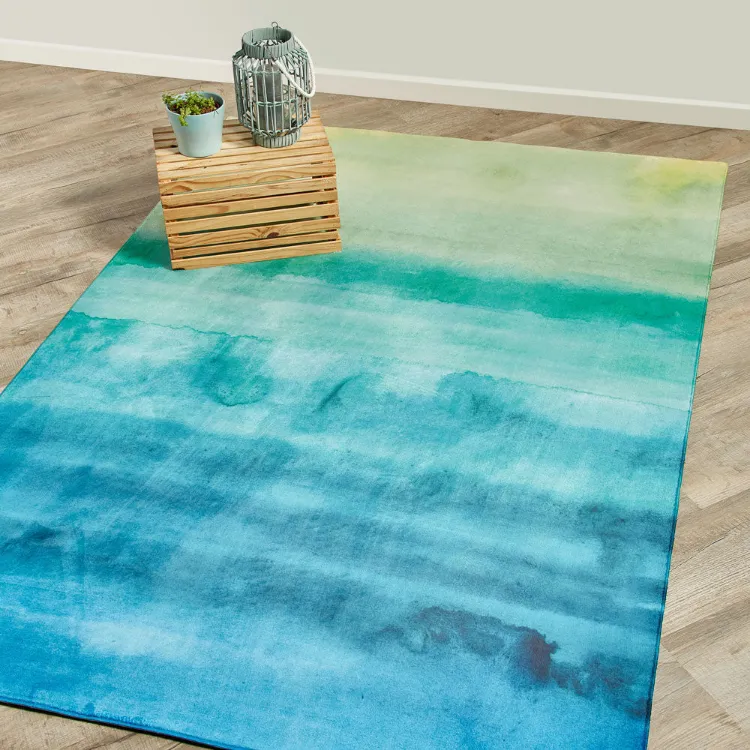 Picture of Ombre Blue Printed Rug