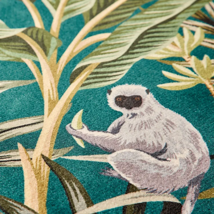 Picture of Monkey Round Printed Rug