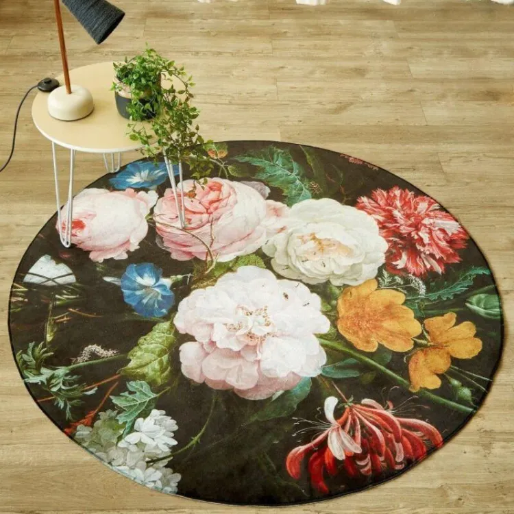 Picture of Old Masters Botanical Round Printed Rug