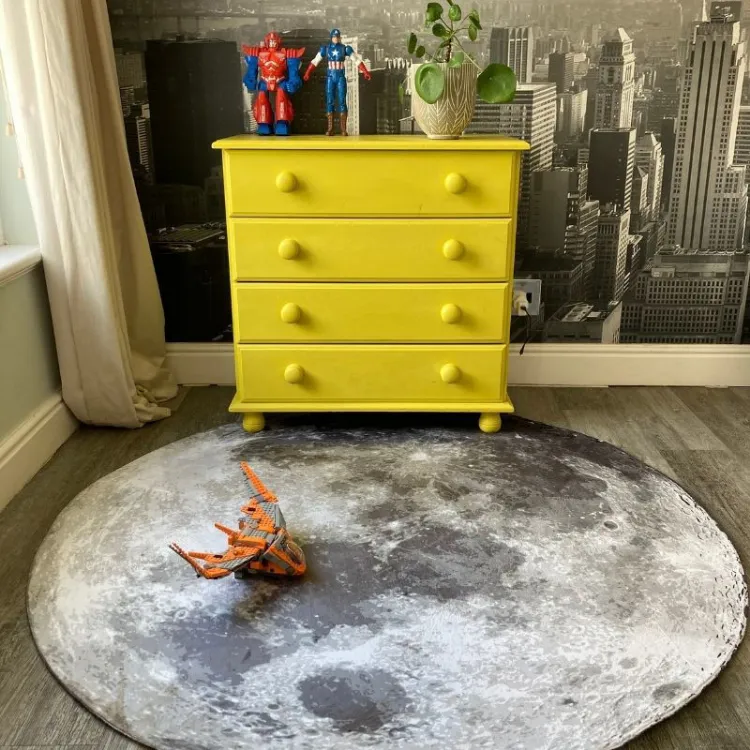 Picture of Moon Round Printed Rug