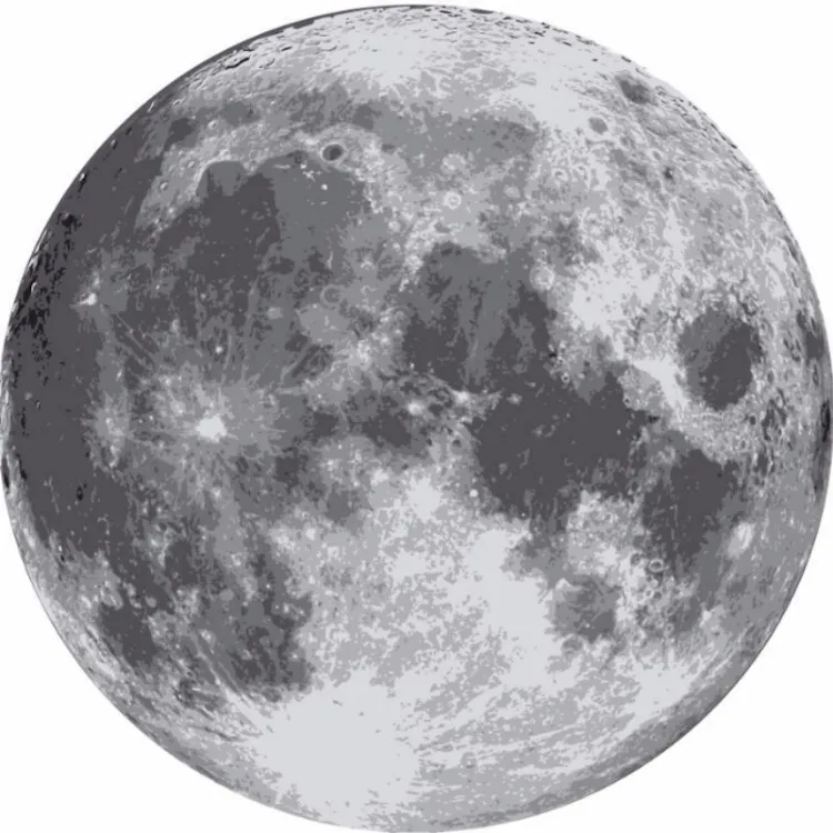 Picture of Moon Round Printed Rug