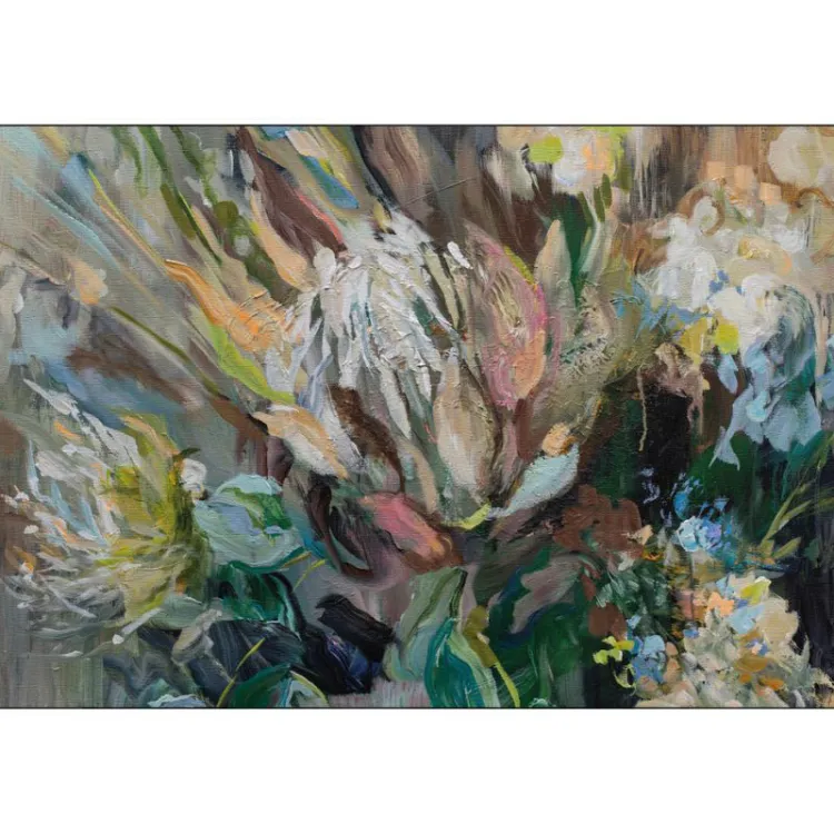Picture of Kim Black Colourburst Protea Printed Rug