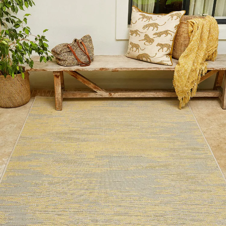Picture of 2.00 x 3.00 CONCRETE YELLOW OUTDOOR RUG