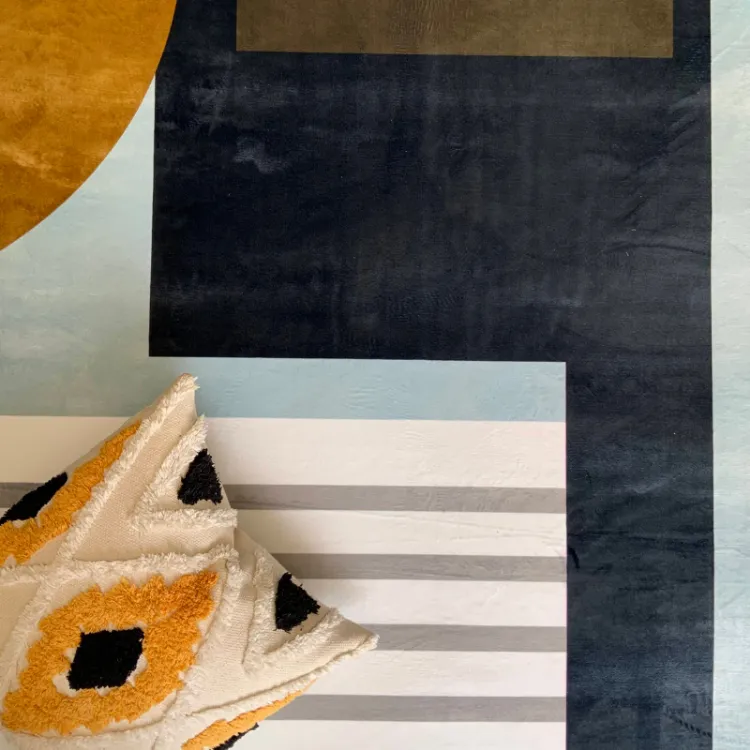 Picture of Bauhaus Blues Printed Rug