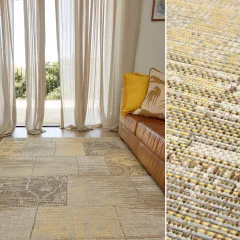 Picture of VINTAGE PATCHWORK YELLOW OUTDOOR RUG