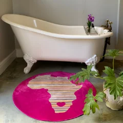 Picture of Africa Candystripe Pink Round Printed Rug