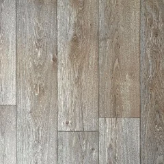 Knysna vinyl shown flat, a grey-brown rustic plank pattern