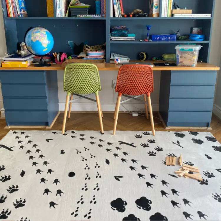 Picture of Footprints Mono | Zimema CTCA Printed Rug