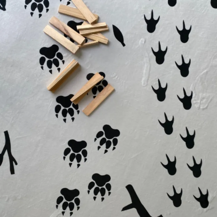 Picture of Footprints Mono | Zimema CTCA Printed Rug