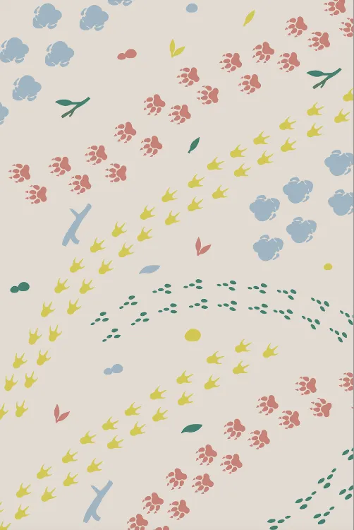 Picture of Footprints Multicoloured | Zimema CTCA Printed Rug