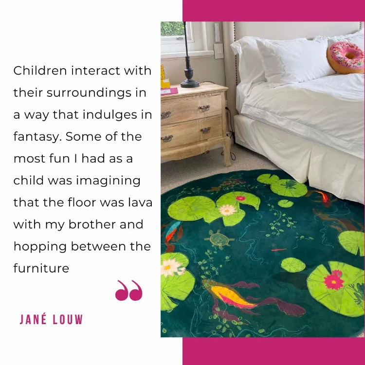 Picture of Pond Life | Jané  CTCA Round Printed Rug