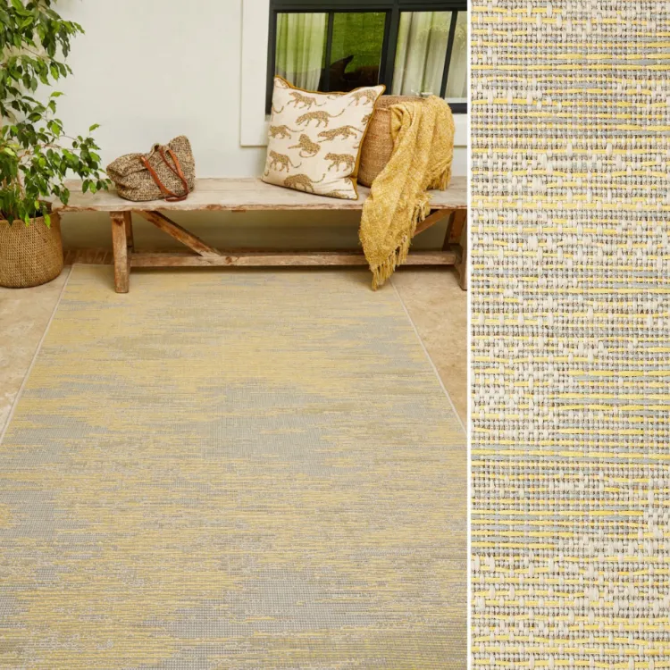 Picture of 0.80 x 2.00 Concrete Yellow Short Outdoor Runner