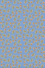 Picture of NASTURTIUM BLUE (TABLECLOTH)