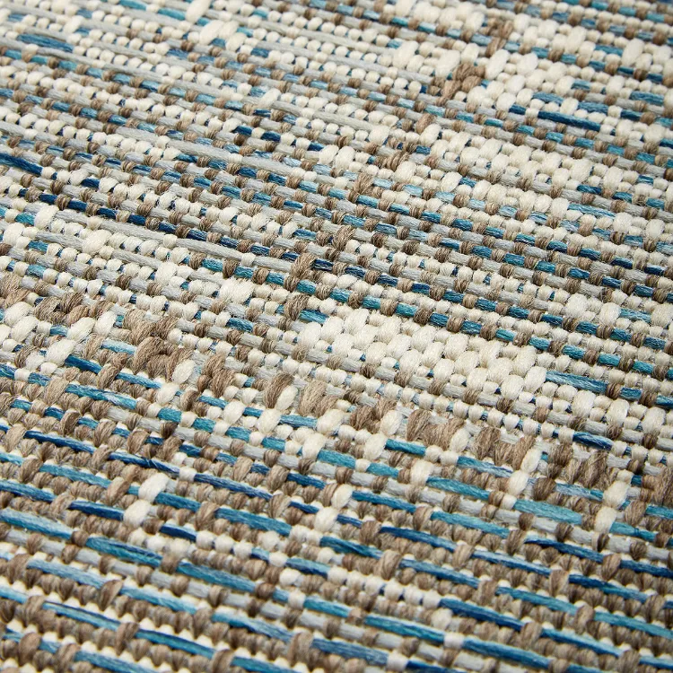 Picture of VINTAGE PATCHWORK BLUE FACTORY SHOP OUTDOOR RUG