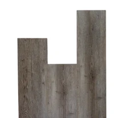 Amatola vinyl planks in mid grey, arranged in a stepped layout on white