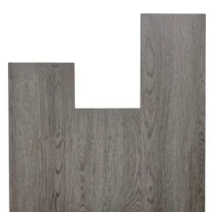 Cradle Moon vinyl planks in grey, arranged in a stepped layout on white