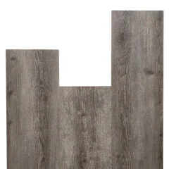 Outeniqua vinyl planks in grey, arranged in a stepped layout on white to show the board shape