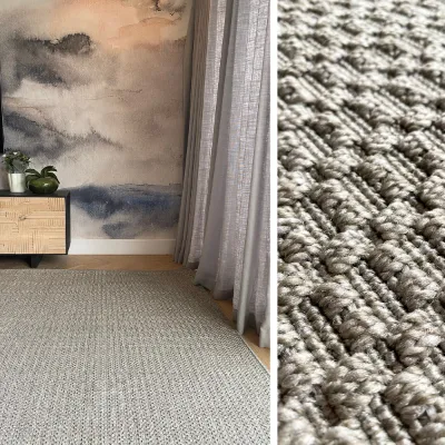 Picture of Knotted Pewter Factory Shop Outdoor Rug