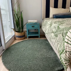 Picture of Soft & Silky Sage Green Round Rug