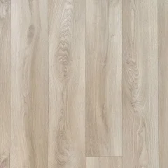 Bliss vinyl shown flat, a pale oak plank pattern with a soft grain