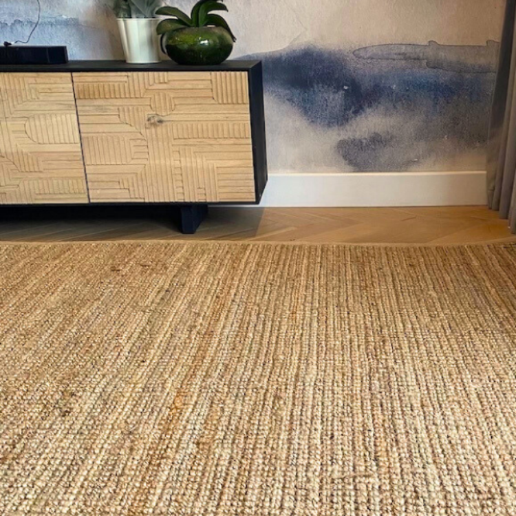 Picture of JUTE RIBBED GOLD RUG