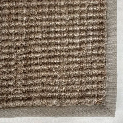 Picture of Jute Ribbed Silver Long Natural Runner