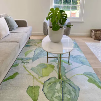 Picture of Sunflower Watercolour Printed Rug