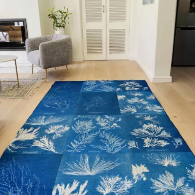 Picture of Cyanotype Collage Printed Rug 