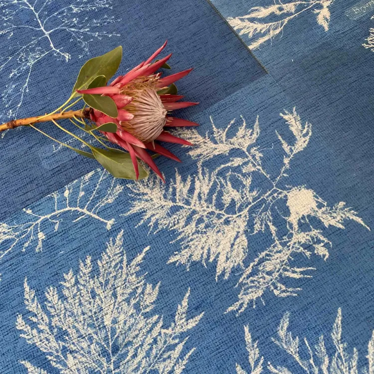 Picture of Cyanotype Collage Printed Rug 