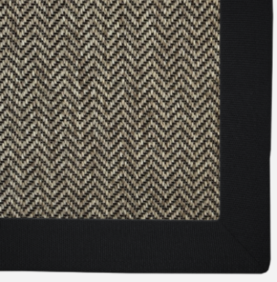 Picture of 0.90 x 4.05 Arrow Biscuit Long Runner with Black Binding