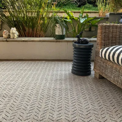 Picture of 2.00 x 2.23 Peaks Almond Outdoor Rug