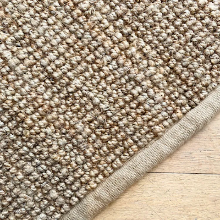 Picture of Jute Ribbed Gold Long Natural Runner