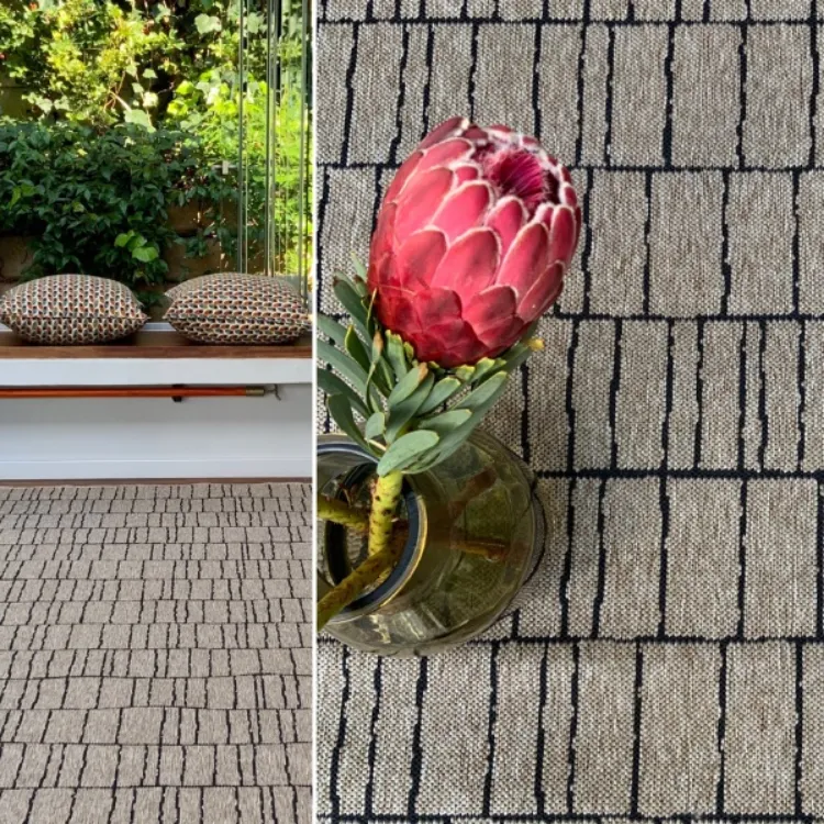 Picture of 1.00 x 6.00 Stacks Almond Long Outdoor Runner