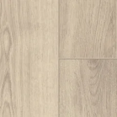 Close-up of two Ashen Oak laminate boards meeting, showing the bevelled joint