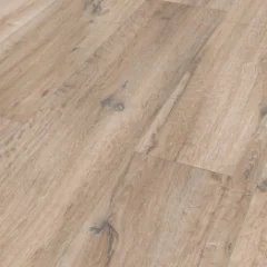 Wilder Rustic Oak laminate shown flat, showing the lighter end of the plank variation
