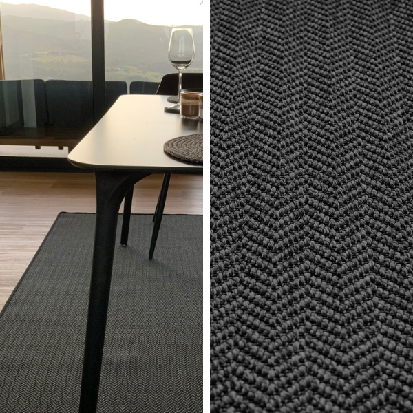 Picture of 2.09 x 2.96 Arrow Ebony Outdoor Rug