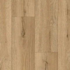 Barley Wood vinyl shown flat, a warm mid-oak plank pattern