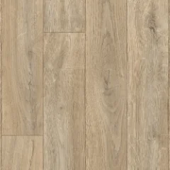 Dune Wood vinyl shown flat, a warm mid-oak plank pattern