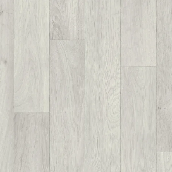 Glacier Wood vinyl shown flat, very pale whitewashed oak planks