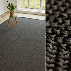 Picture of 1.50 x 3.40 Natural Look Weave Black Outdoor Rug