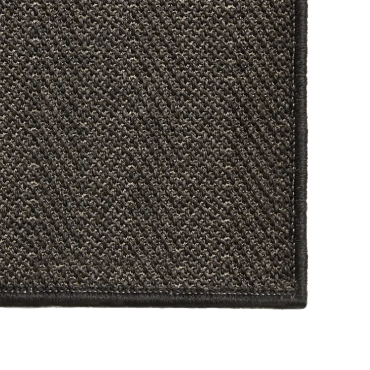 Picture of 4.00 x 1.85  Natural Look Weave Black Outdoor Rug