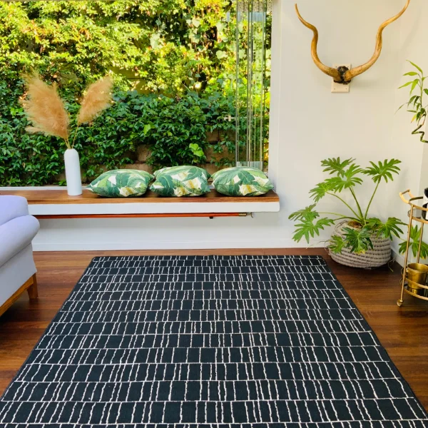 Picture of 3.96 x 1.80 Stacks Mono Outdoor Rug