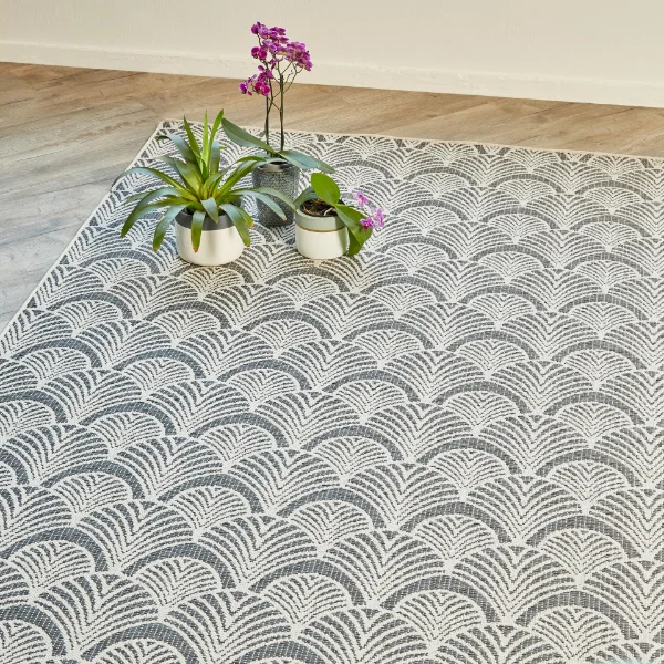 Picture of 2.00 x 1.90 Art Deco Grey Outdoor Rug