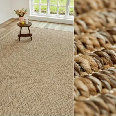 Picture of 2.30 x 2.60 Chunky Boucle Camel Factory Shop Outdoor Rug