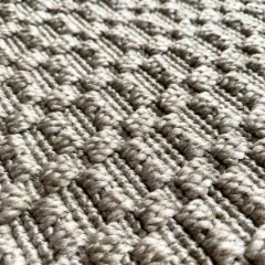 Picture of 0.80 x 3.00 Knotted Pewter Medium Outdoor Runner