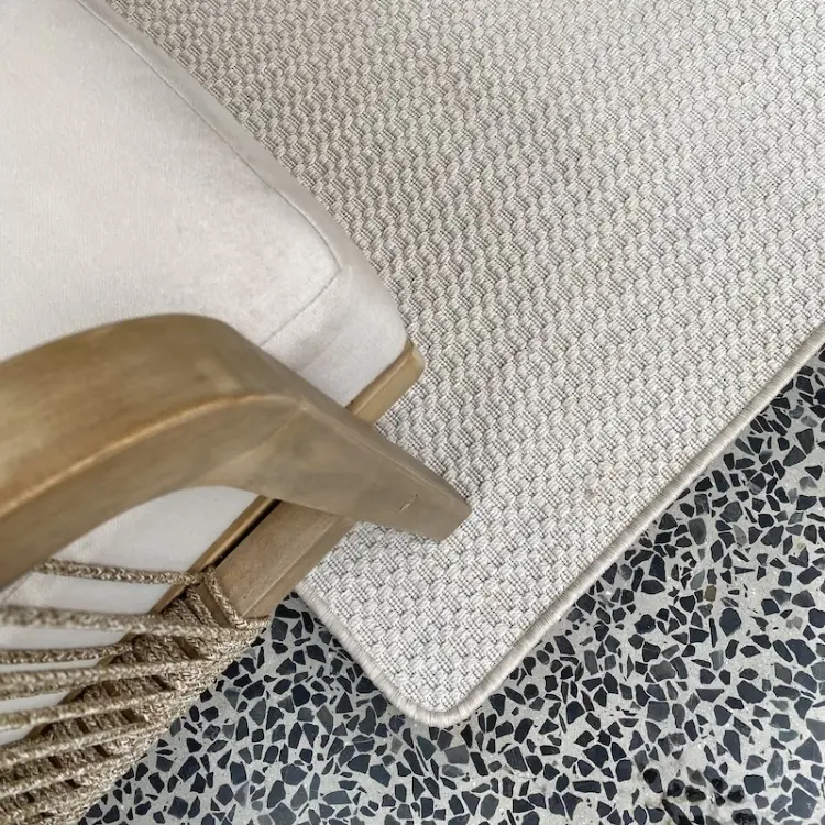 Picture of 0.80 x 3.00 Knotted Ecru Medium Outdoor Runner